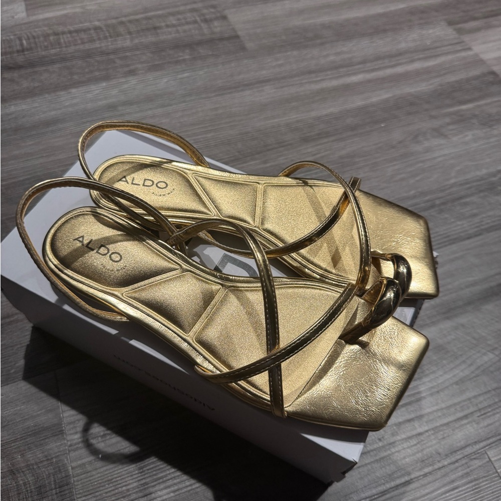 Aldo Metallic Gold Women's Sandals